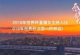 2018年世界杯直播女主持人(2018年世界杯法国vs阿根廷)